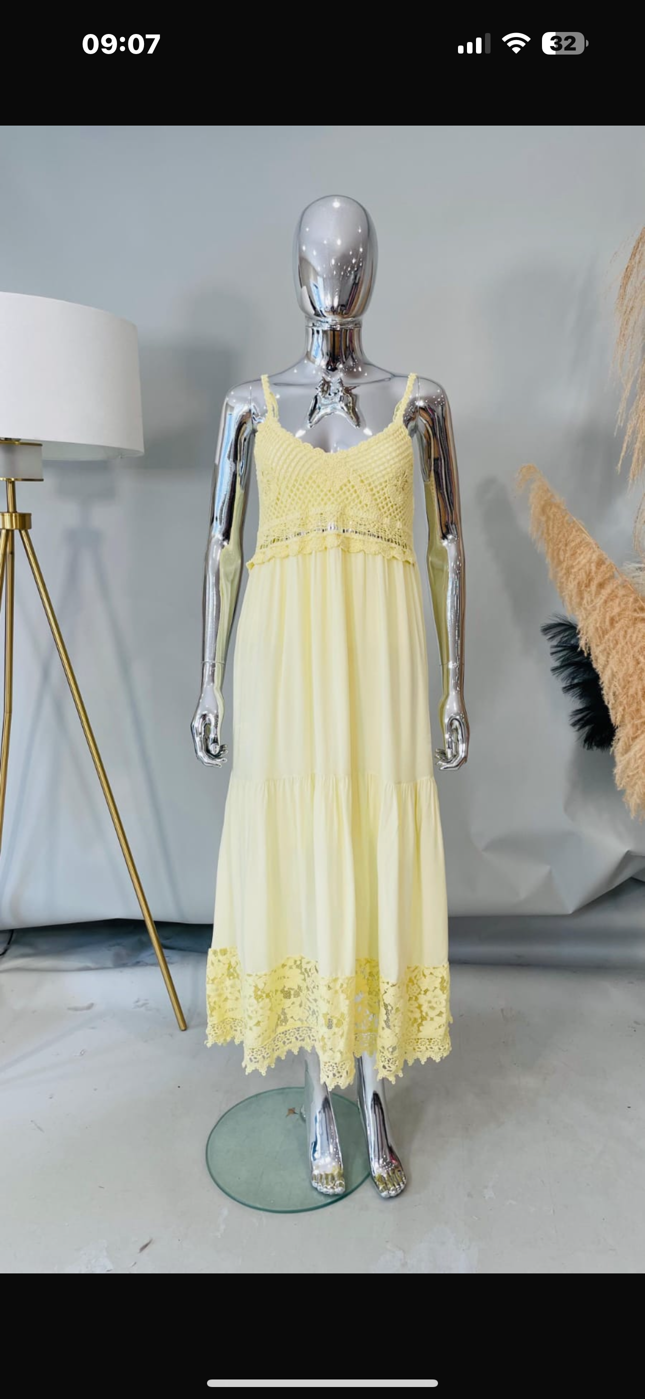 Rebecca crochet maxi dress