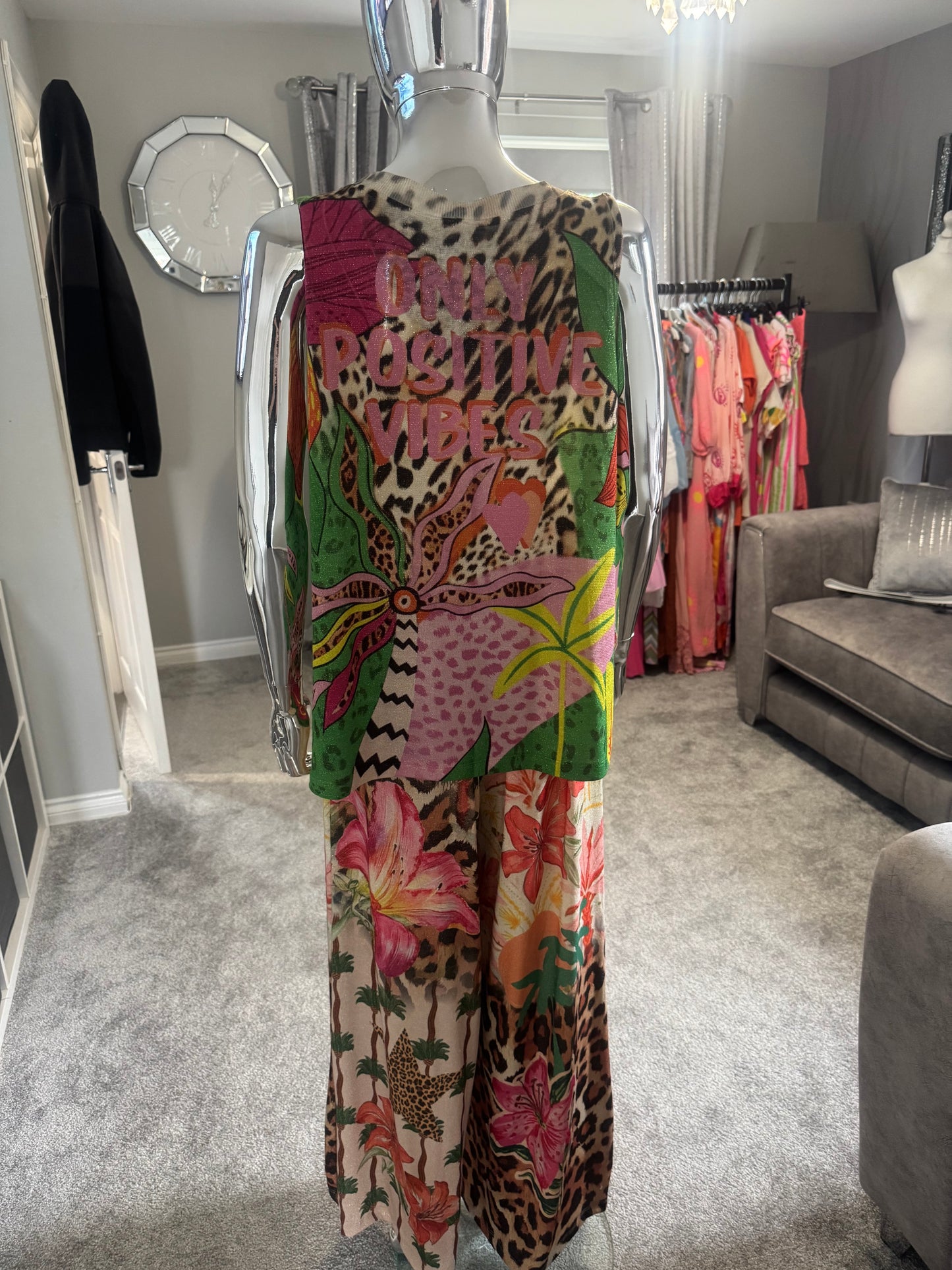 Tiger print 2 piece set