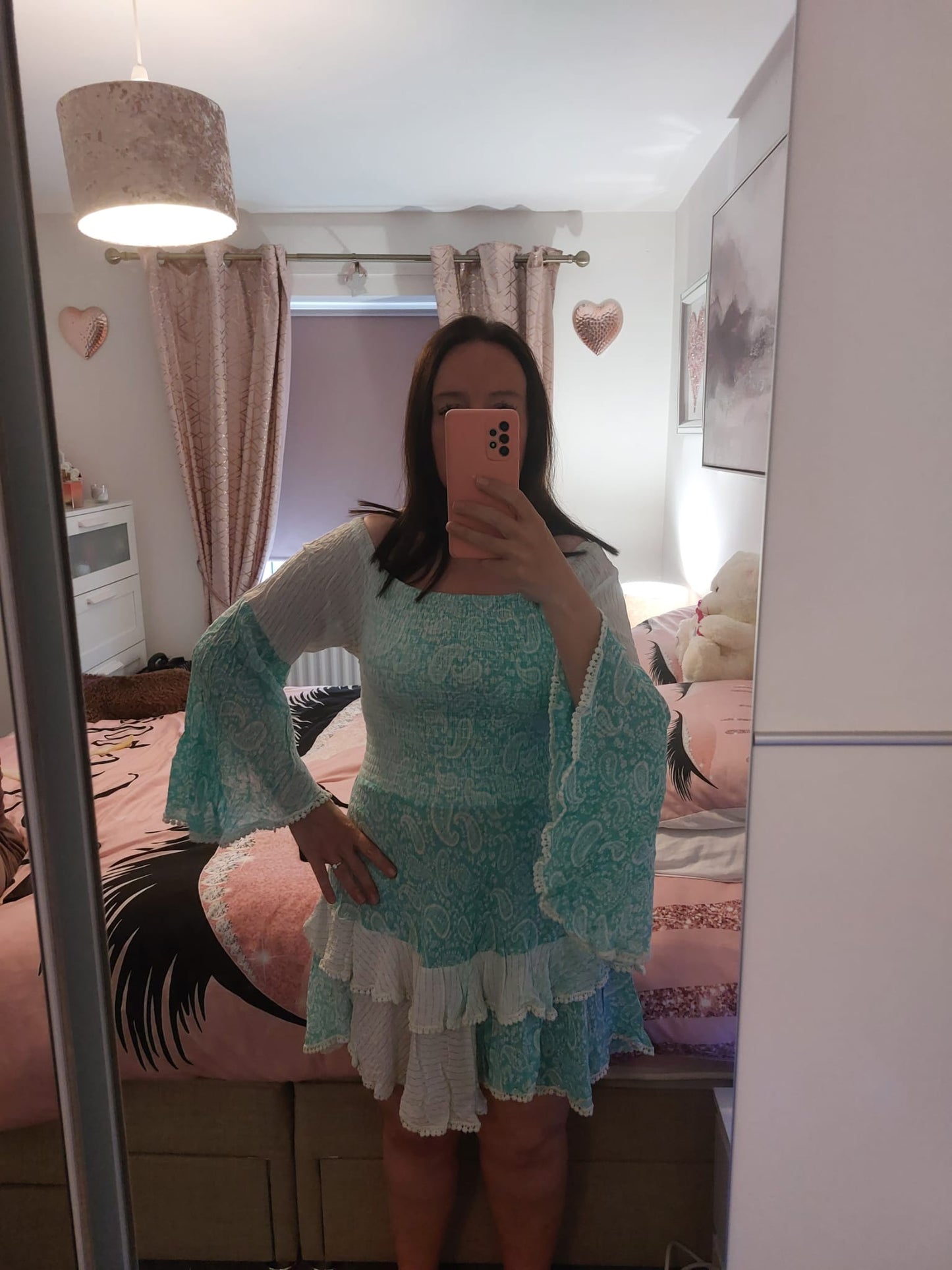 Mint Green Cowgirl Midi Dress