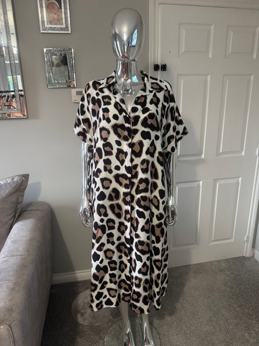 Leopard print with love peace and party