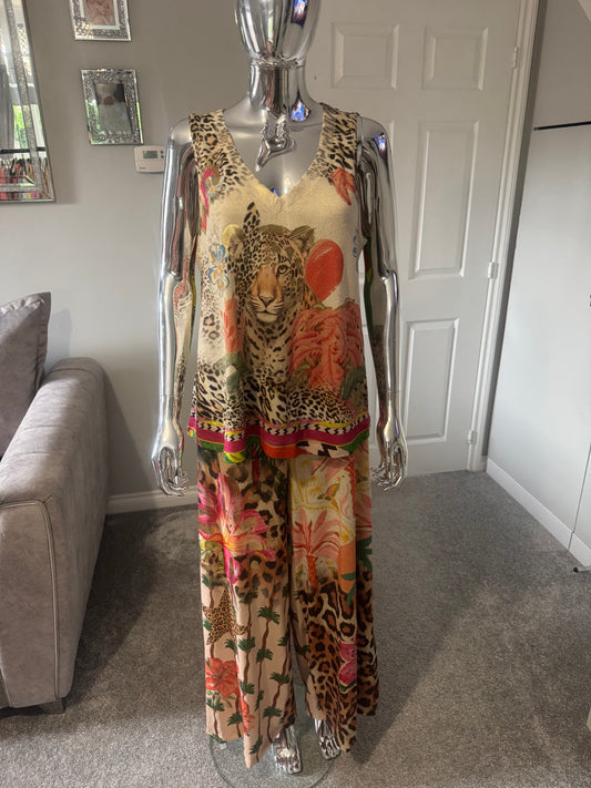 Tiger print 2 piece set