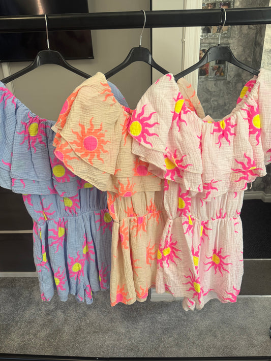 Cheese cloth sun playsuit
