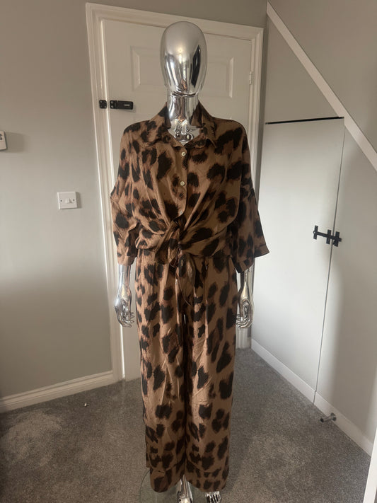 Leopard print 2 piece set